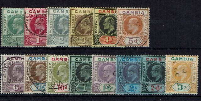 Image of Gambia SG 72/85 FU British Commonwealth Stamp
